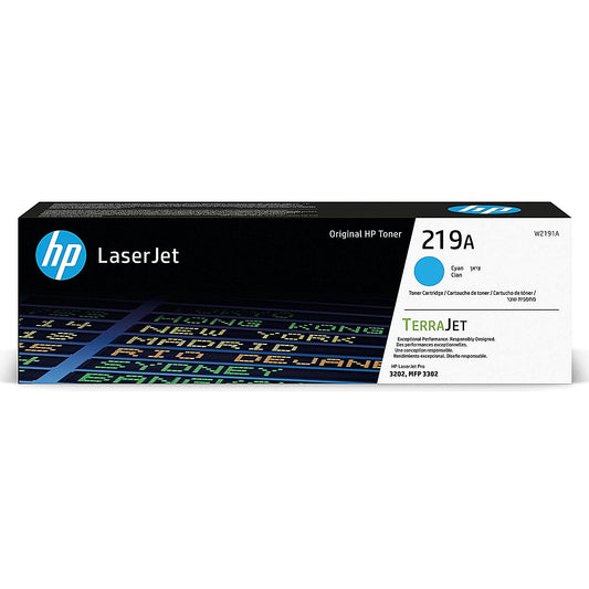 HP 219A Original LaserJet Toner Cartridge Cyan W2191A