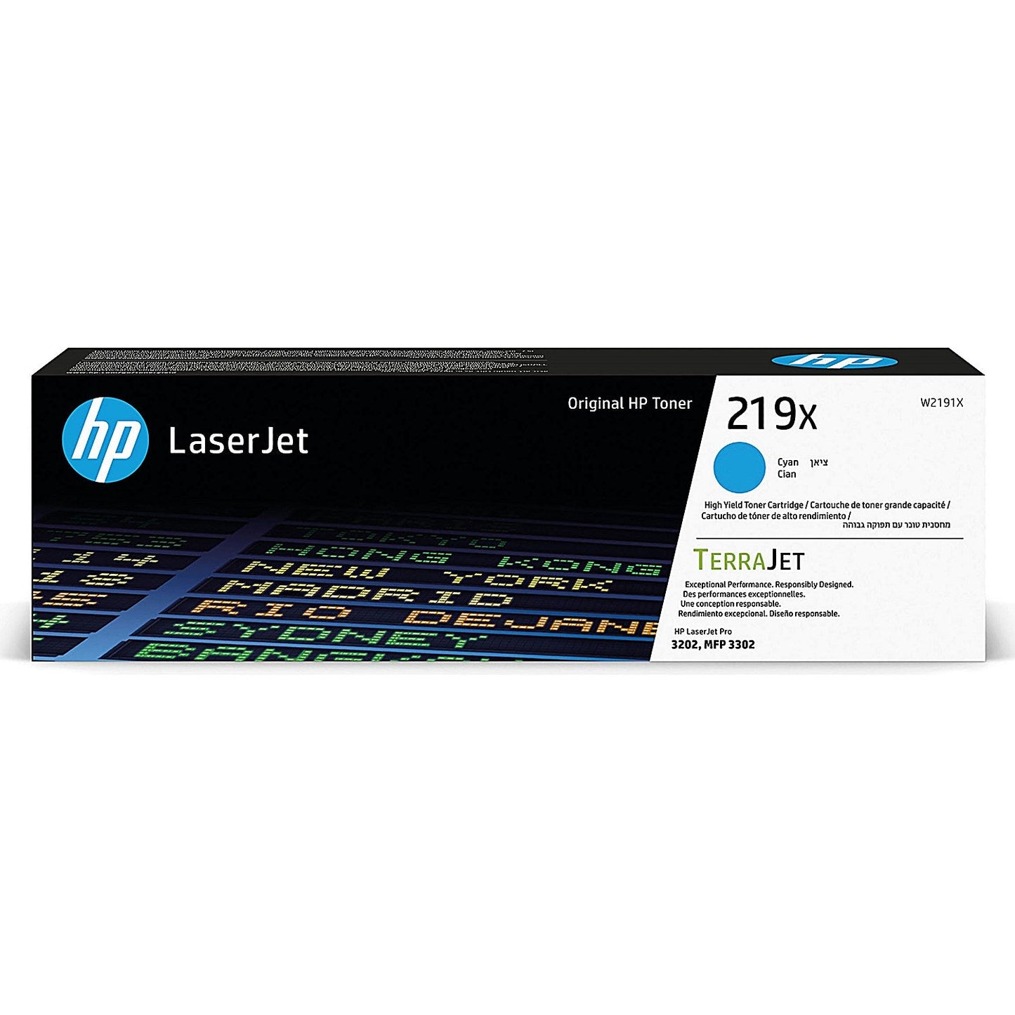 HP 219X Original LaserJet Toner Cartridge High Yield Cyan W2191X