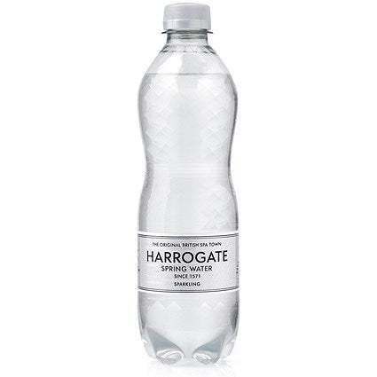 Harrogate Sparkling Water, Plastic Bottles, 500ml, Pack of 24