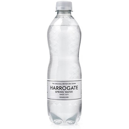 Harrogate Sparkling Water, Plastic Bottles, 500ml, Pack of 24