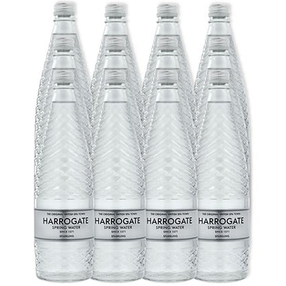 Harrogate Sparkling Water, Glass Bottles, 750ml, Pack of 12