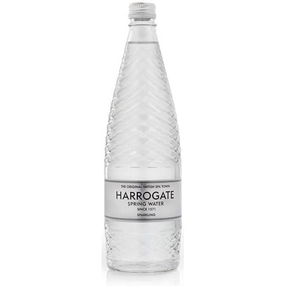 Harrogate Sparkling Water, Glass Bottles, 750ml, Pack of 12
