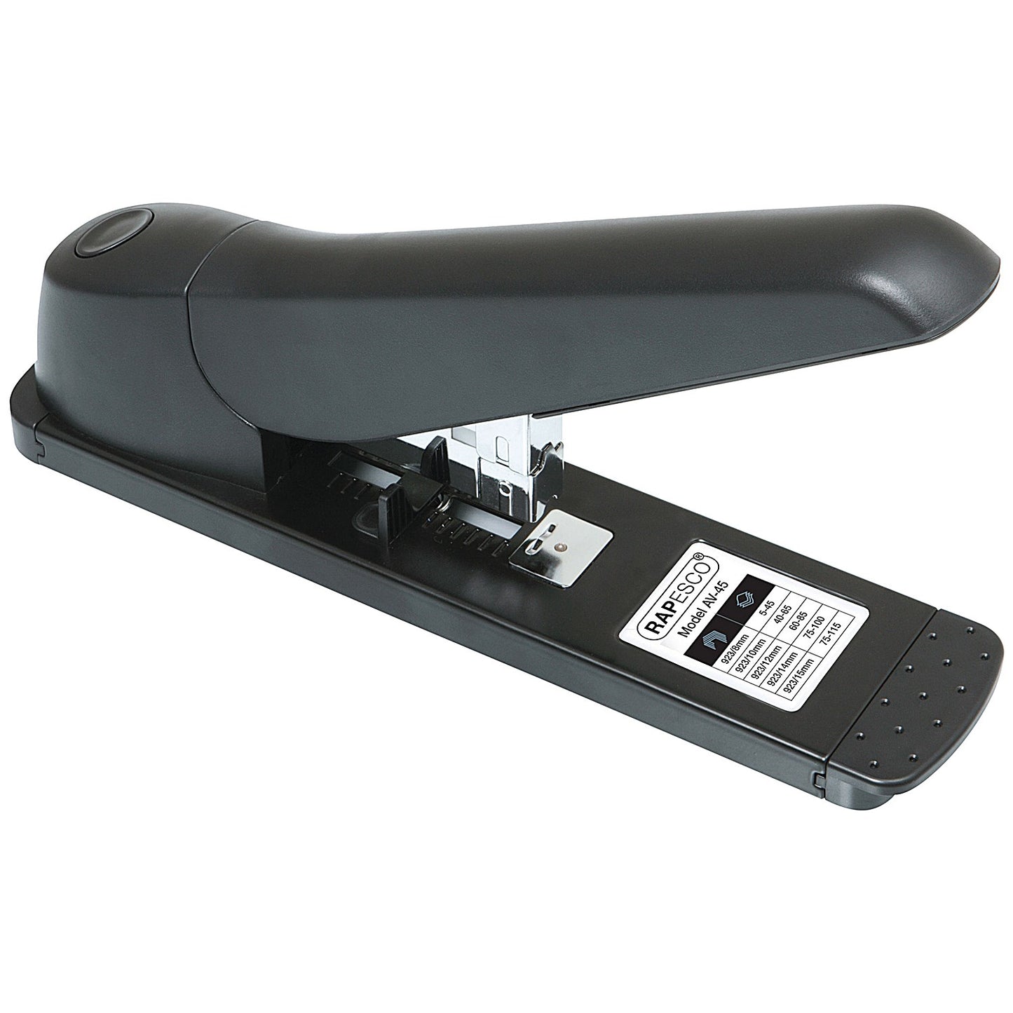 Rapesco 45 Full Strip Stapler, Capacity 115 Sheets, Black