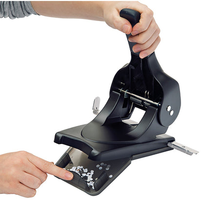 Rapesco ALU 65 2 Hole Punch, Capacity 65 Sheets, Black
