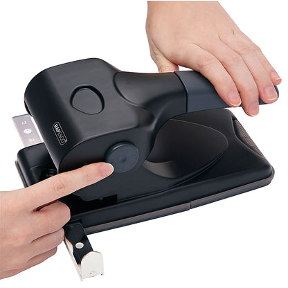 Rapesco ALU 65 2 Hole Punch, Capacity 65 Sheets, Black