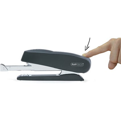 Rapesco Luna Half Strip Stapler, Capacity 50 Sheets, Black
