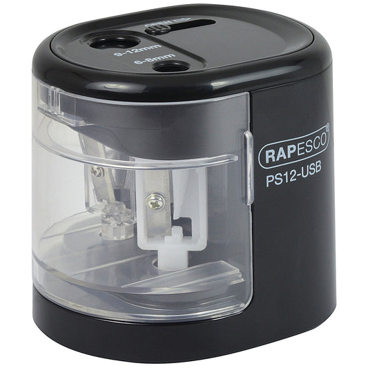 Rapesco USB Electric Pencil Sharpener Black