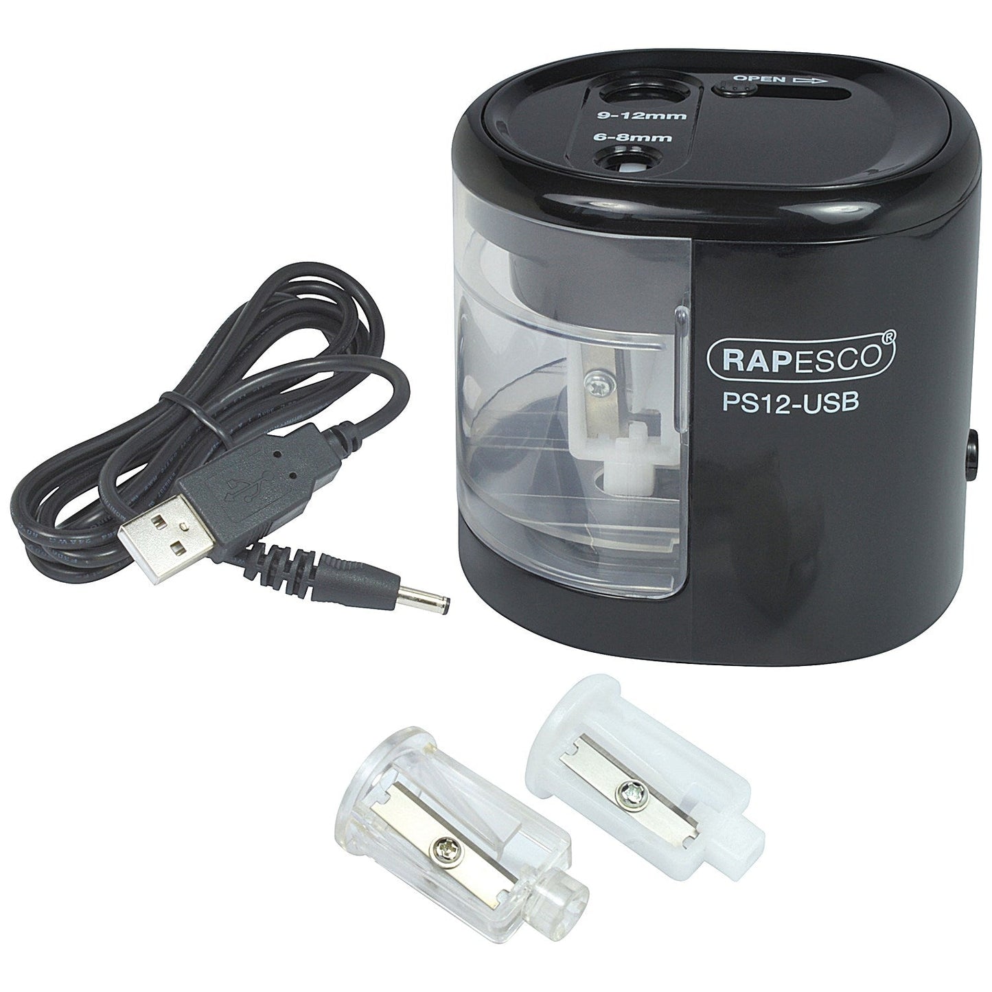 Rapesco USB Electric Pencil Sharpener Black