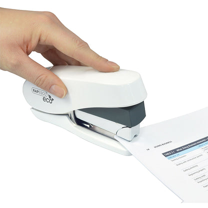 Rapesco ECO Luna Half Strip Stapler, Capacity 50 Sheets, White