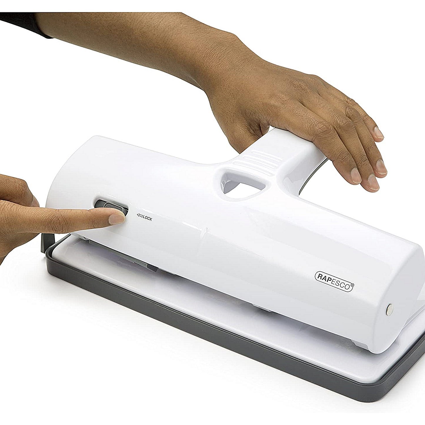 Rapesco ALU 40 4 Hole Punch, Capacity 40 Sheets, White