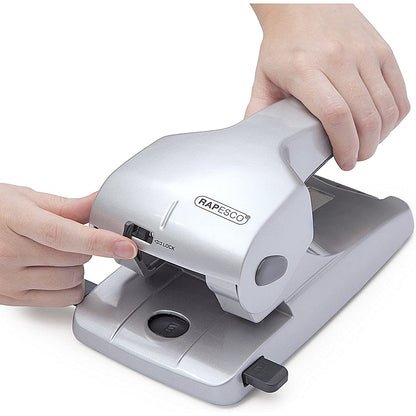 Rapesco Zero 65 2 Hole Punch, Capacity 65 Sheets, Silver