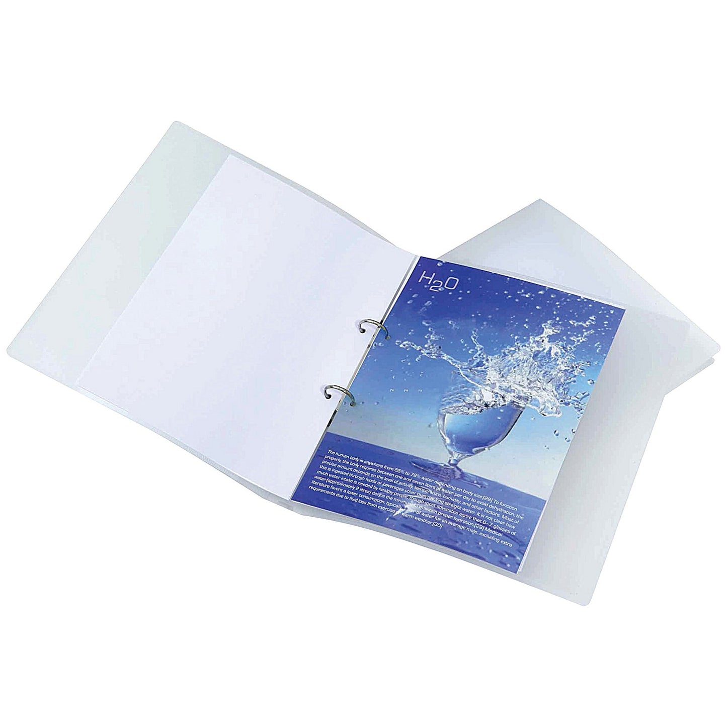 Rapesco Eco Ring Binder, A4, 2 O-Ring, 25mm Capacity, Clear, Pack of 10