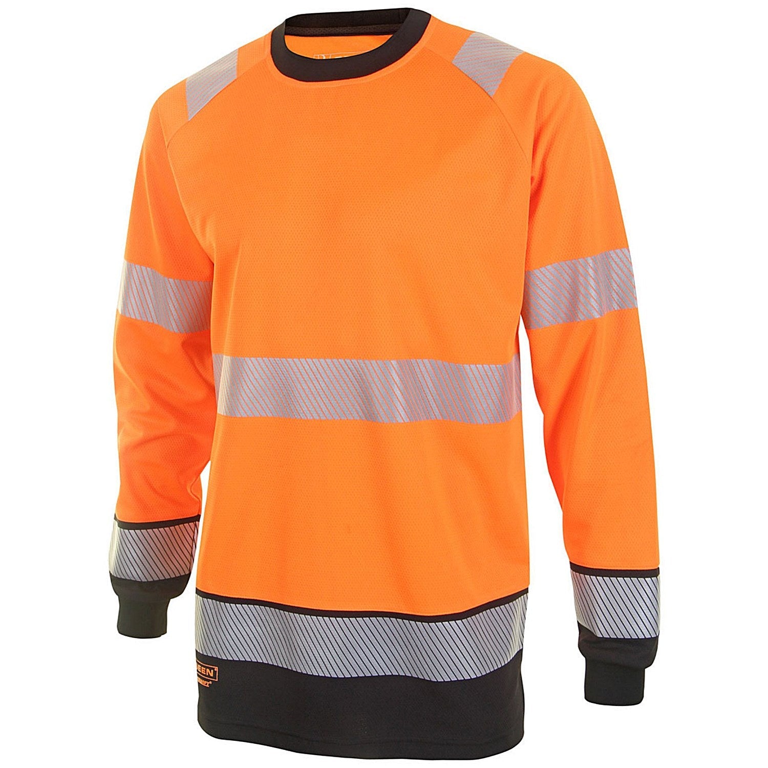 Beeswift High Visibility Two Tone Long Sleeve T-Shirt, Orange & Black, 3XL Easy2Order : HVTT005ORBL3XL