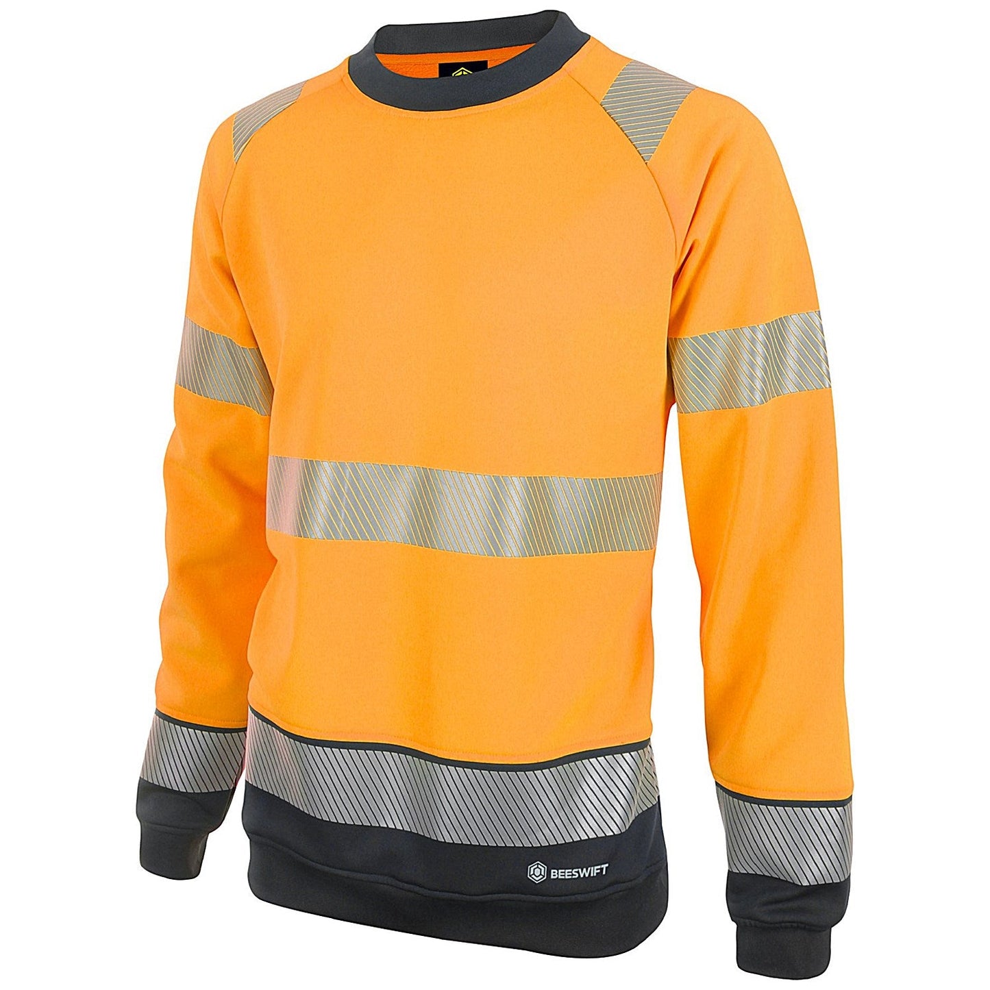 Beeswift High Visibility Two Tone Sweatshirt, Orange & Black, 2XL Easy2Order : HVTT020ORBLXXL