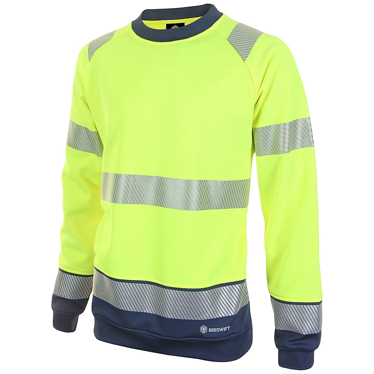 Beeswift High Visibility Two Tone Sweatshirt, Saturn Yellow & Navy Blue, Small Easy2Order : HVTT020SYNS