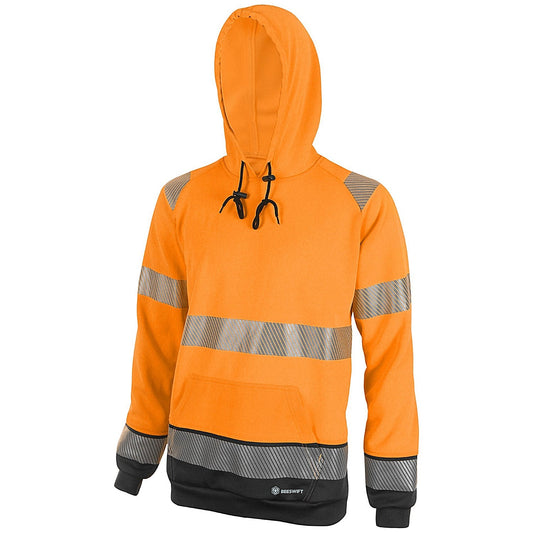 Beeswift High Visibility Two Tone Hoodie, Orange & Black, 4XL Easy2Order : HVTT025ORBL4XL