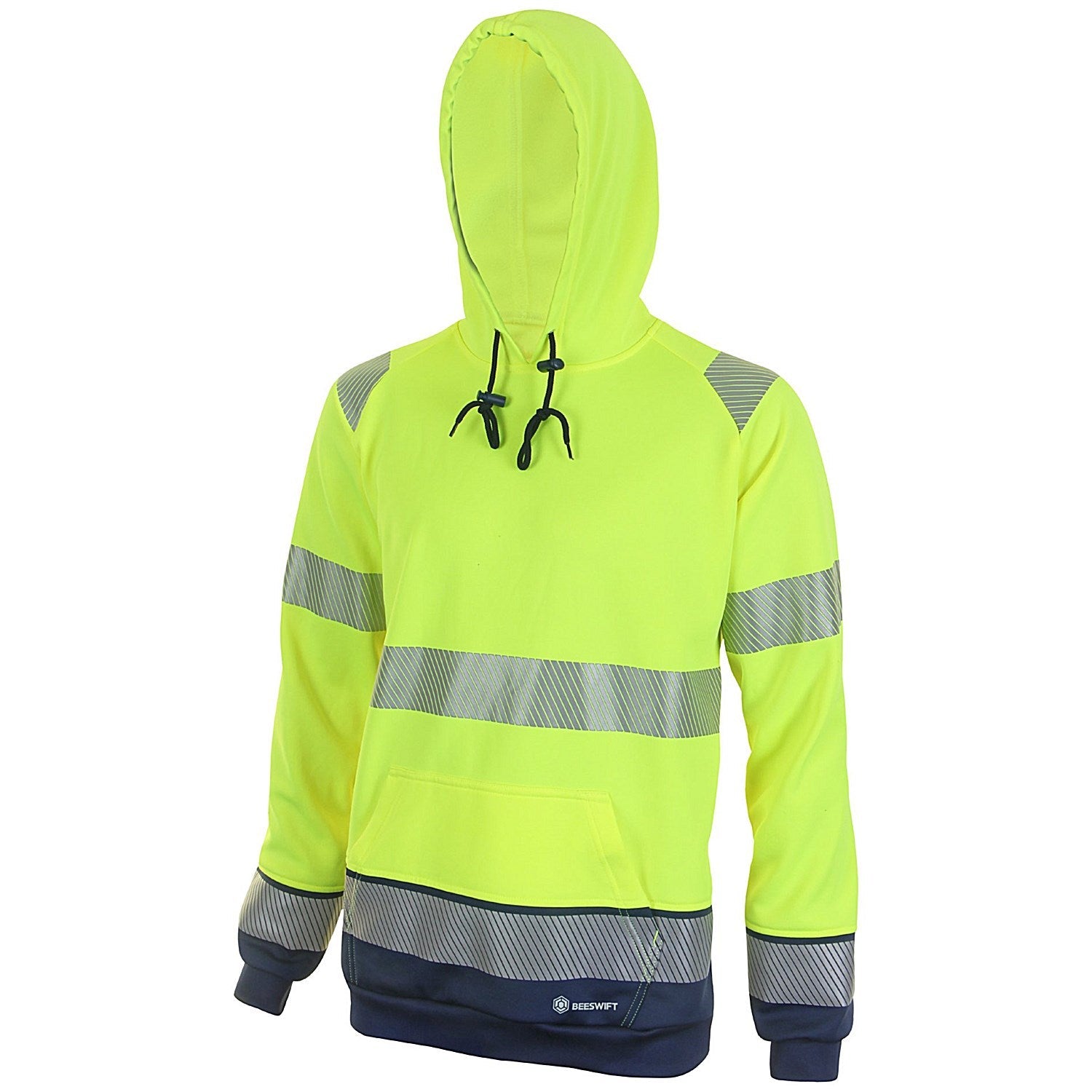 Beeswift High Visibility Two Tone Hoodie, Saturn Yellow & Navy Blue, Large Easy2Order : HVTT025SYNL