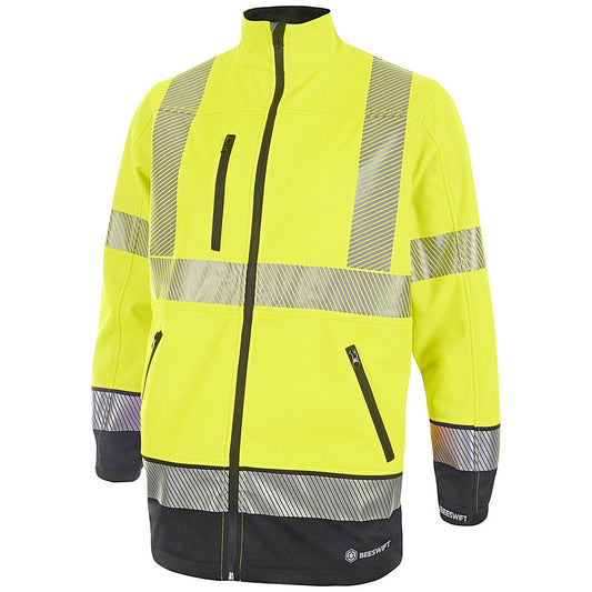Beeswift High Visibility Two Tone Softshell Jacket, Saturn Yellow & Navy Blue, XL Easy2Order : HVTT040SYNXL
