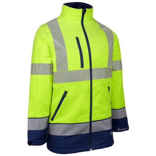 Beeswift Deltic Two Tone Softshell Jacket, Saturn Yellow/Royal Blue,2XL Easy2Order : HVTT040SYRXXL