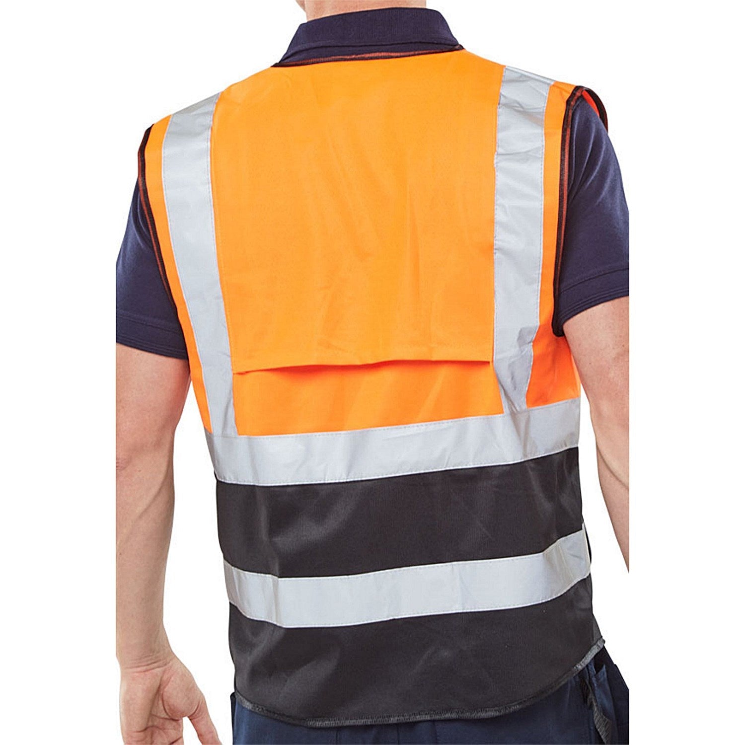 Beeswift Two Tone Executive Waistcoat, Orange & Black, 3XL Easy2Order : HVWCTTORBLXXXL