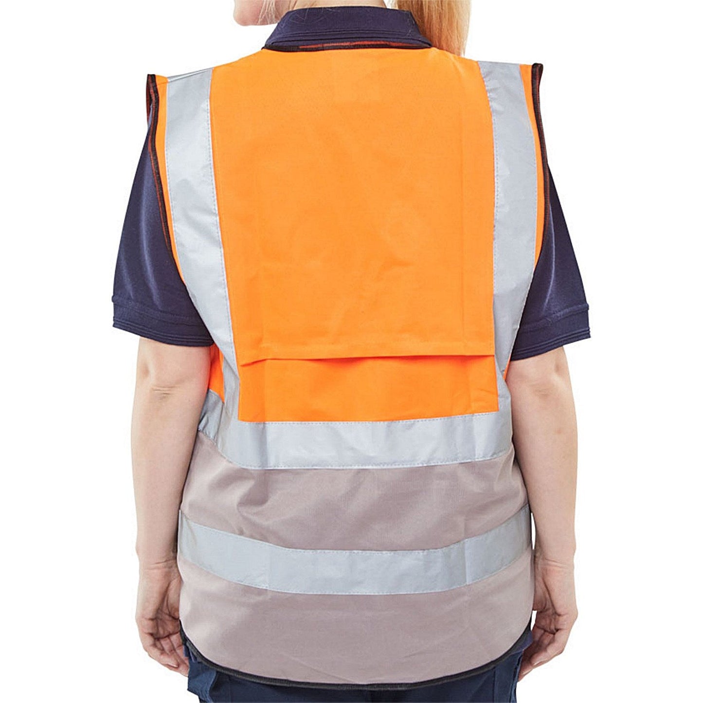 Beeswift Two Tone Executive Waistcoat, Orange & Grey, XL Easy2Order : HVWCTTORGYXL