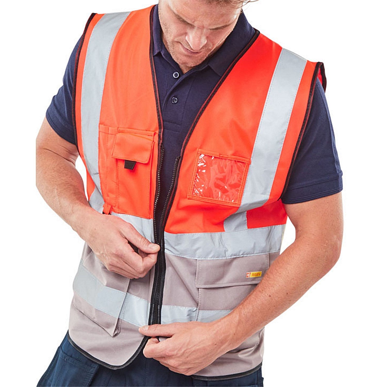 Beeswift Two Tone Executive Waistcoat, Red & Grey, Medium Easy2Order : HVWCTTREGYM
