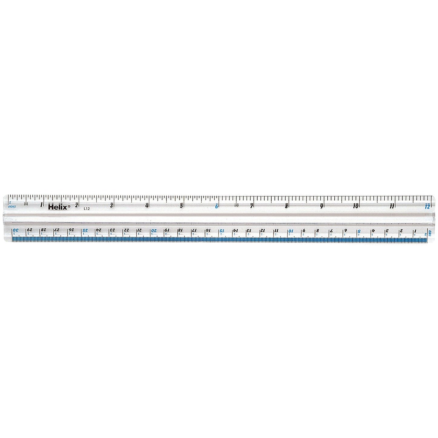 Helix Shatter Resistant Fingergrip Ruler 30cm (Pack of 10)