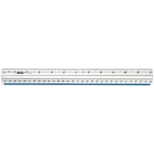 Helix Shatter Resistant Fingergrip Ruler 30cm (Pack of 10)
