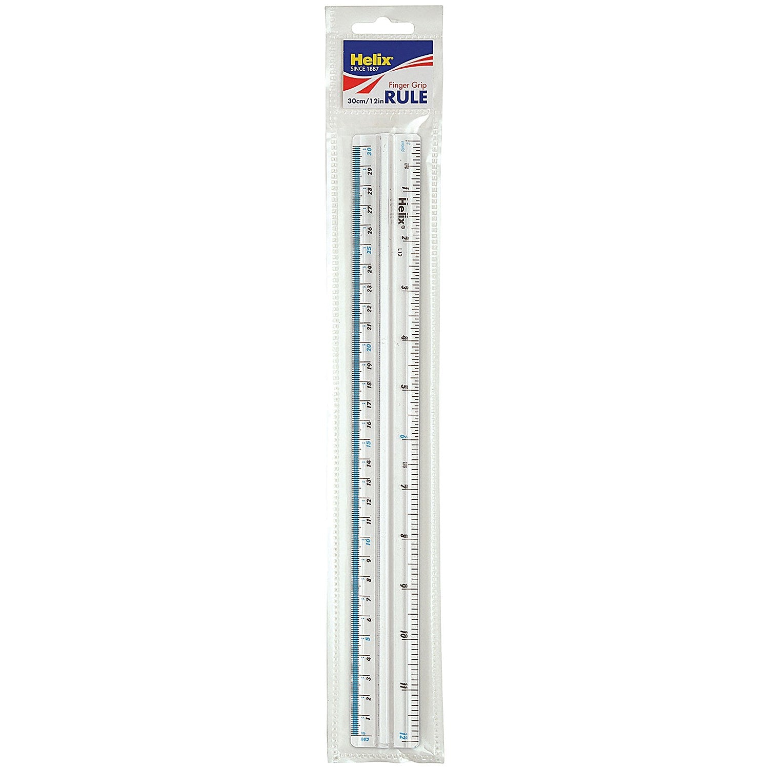 Helix Shatter Resistant Fingergrip Ruler 30cm (Pack of 10) Easy2Order : HX10127