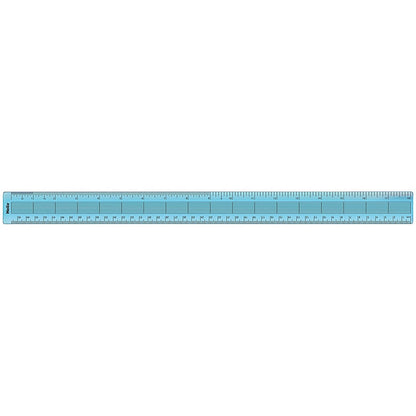 Helix Shatterproof Ruler Gridded 45cm/18inch Blue Pack of 10