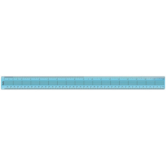 Helix Shatterproof Ruler Gridded 45cm/18inch Blue Pack of 10