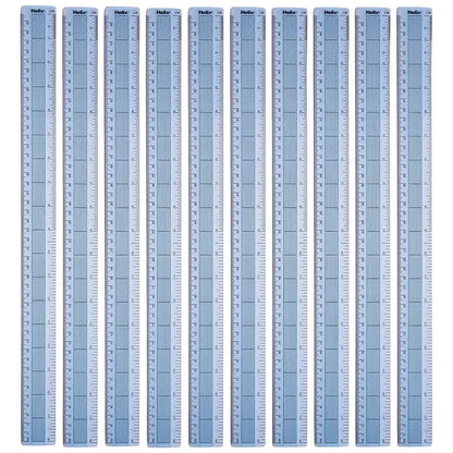 Helix Shatterproof Ruler Gridded 45cm/18inch Blue Pack of 10 Easy2Order : HX22847