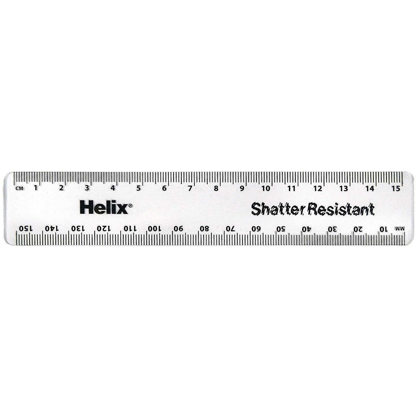 Helix Shatter Resistant Ruler 15cm Clear (Pack of 50) Easy2Order : HX97146