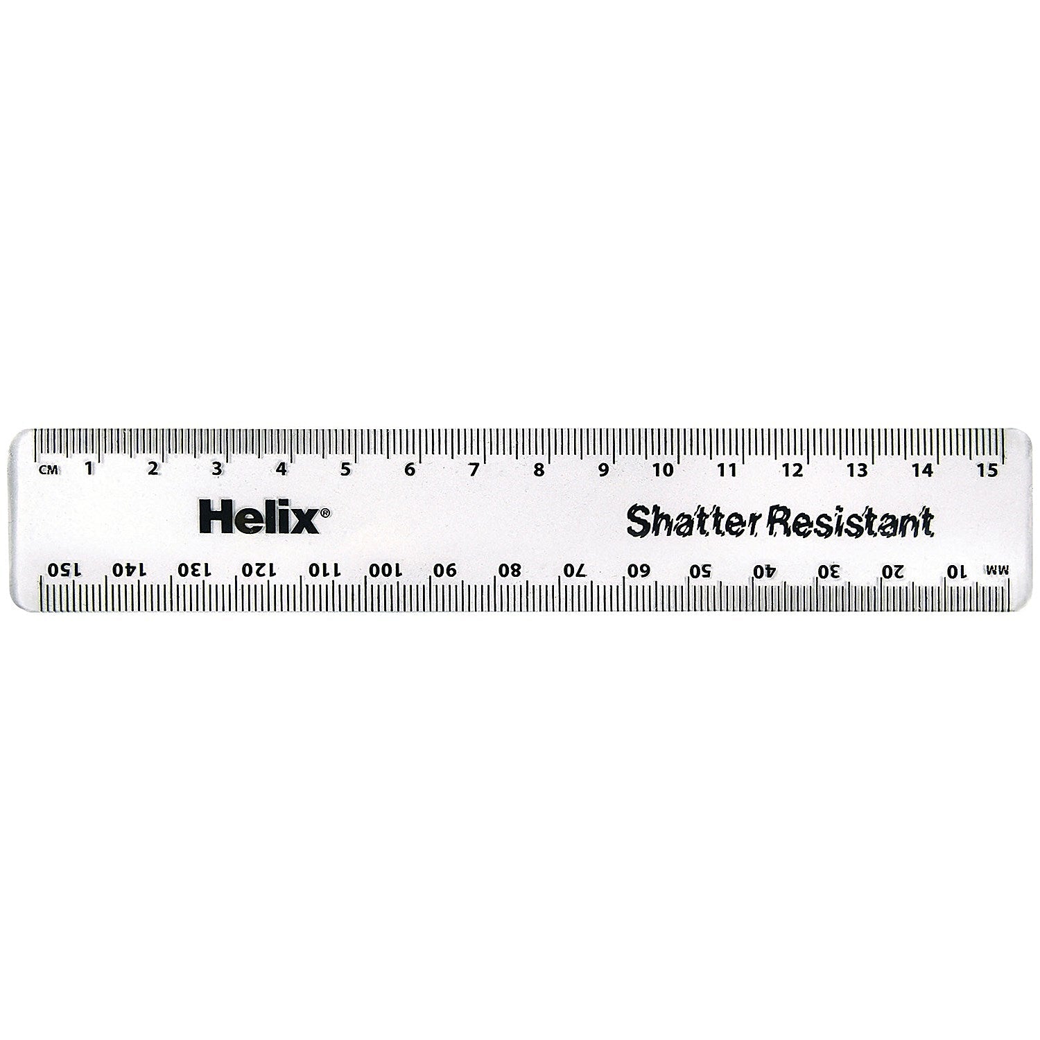 Helix Shatter Resistant Ruler 15cm Clear (Pack of 50) Easy2Order : HX97146
