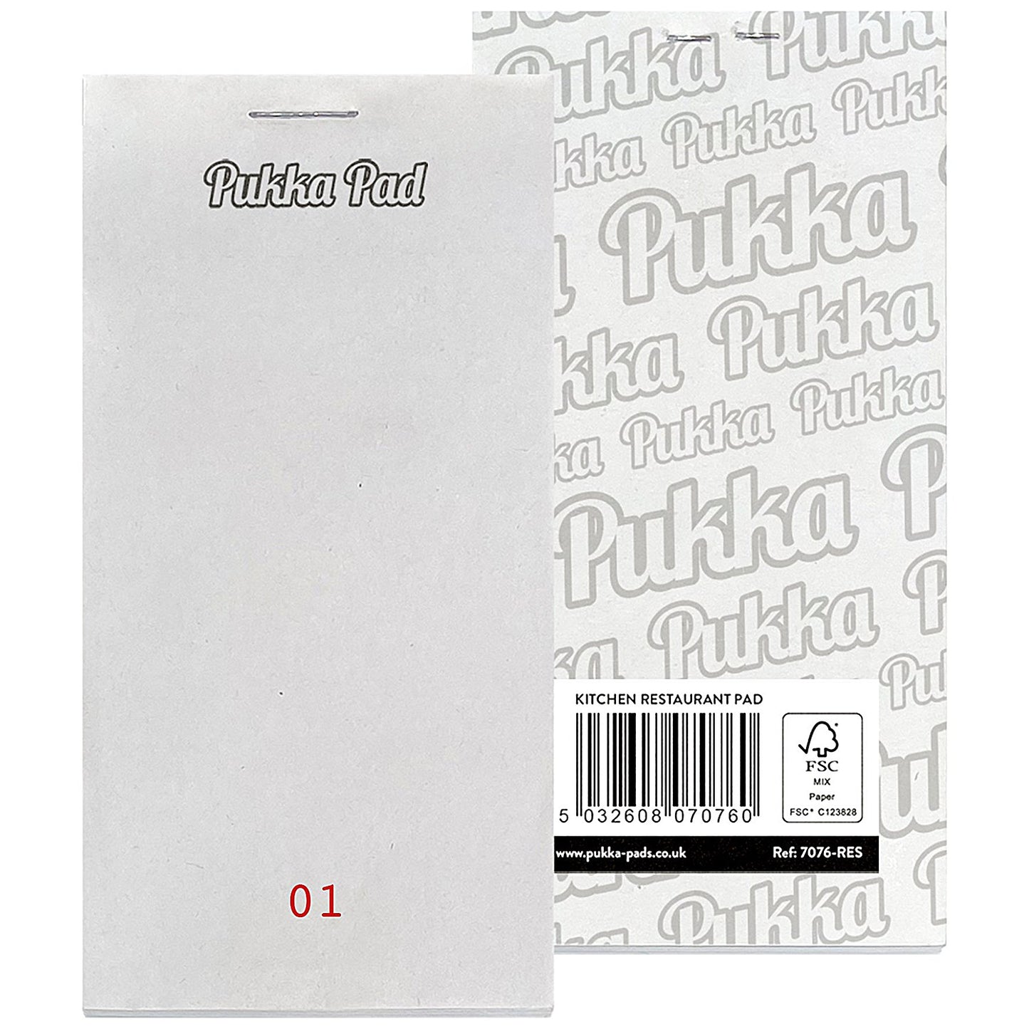 Single-Part Service Pad, Numbered 1-100, 127x64mm, Pack of 50