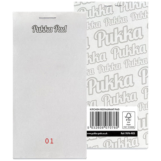 Single-Part Service Pad, Numbered 1-100, 127x64mm, Pack of 50