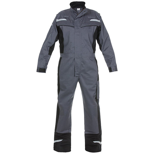 Hydrowear Mayen Multi Venture Flame Retardant Anti-Static Coverall, Grey & Black, 48 Inch Chest