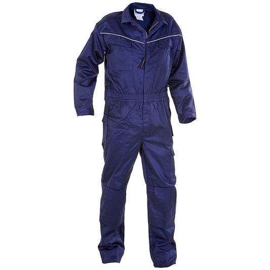 Hydrowear Maastricht Multi Cotton Flame Retardant Anti-Static Coverall, Navy Blue, 42 Inch Chest