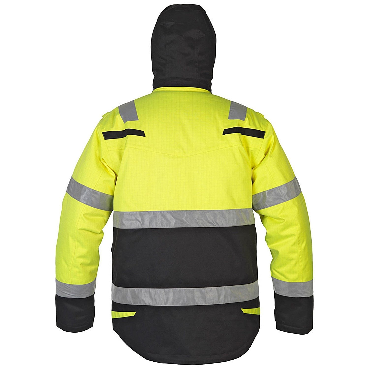 Hydrowear Matlock Multi Cvc Waterproof High Visibility Fixed Lining Arc Parka, Saturn Yellow & Black, Small Easy2Order : HYD043715SYBLS