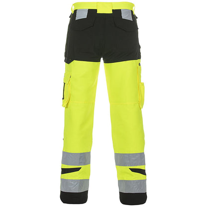 Hydrowear Hertford High Visibility Two Tone Trousers, Saturn Yellow & Black, 30 Easy2Order : HYD044474SYBL30