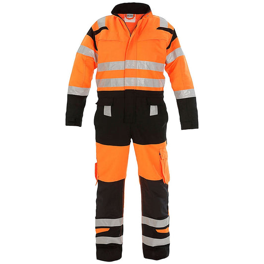 Hydrowear Hove High Visibility Two Tone Coveralls, Orange & Black, 48 Easy2Order : HYD048471ORBL48