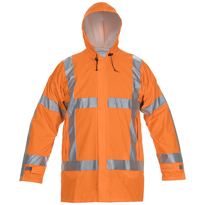 Hydrowear Neer Multi Hydrosoft Flame Retardant Anti-Static High Visibility Waterproof Parka, Orange, XL