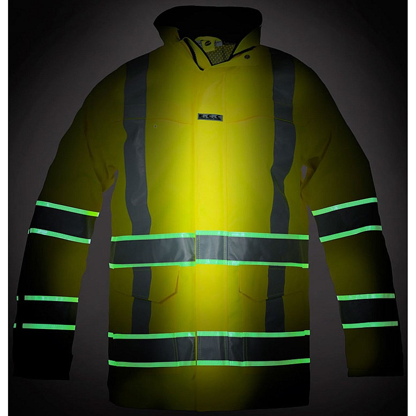 Hydrowear Italie High Visibility Glow In dark Parka, Saturn Yellow, Large Easy2Order : HYD131001SYL