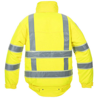Hydrowear India High Visibility Glow In dark Pilot Jacket, Saturn Yellow, Large