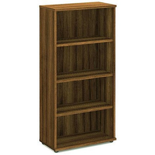 Impulse Tall Bookcase, 3 Shelves, 1600mm High, Walnut Easy2Order : I000111
