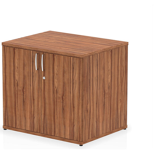 Impulse Desk High Cupboard, 1 Shelf, 730mm High, Walnut