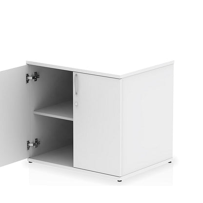 Impulse Desk High Cupboard, 1 Shelf, 730mm High, White