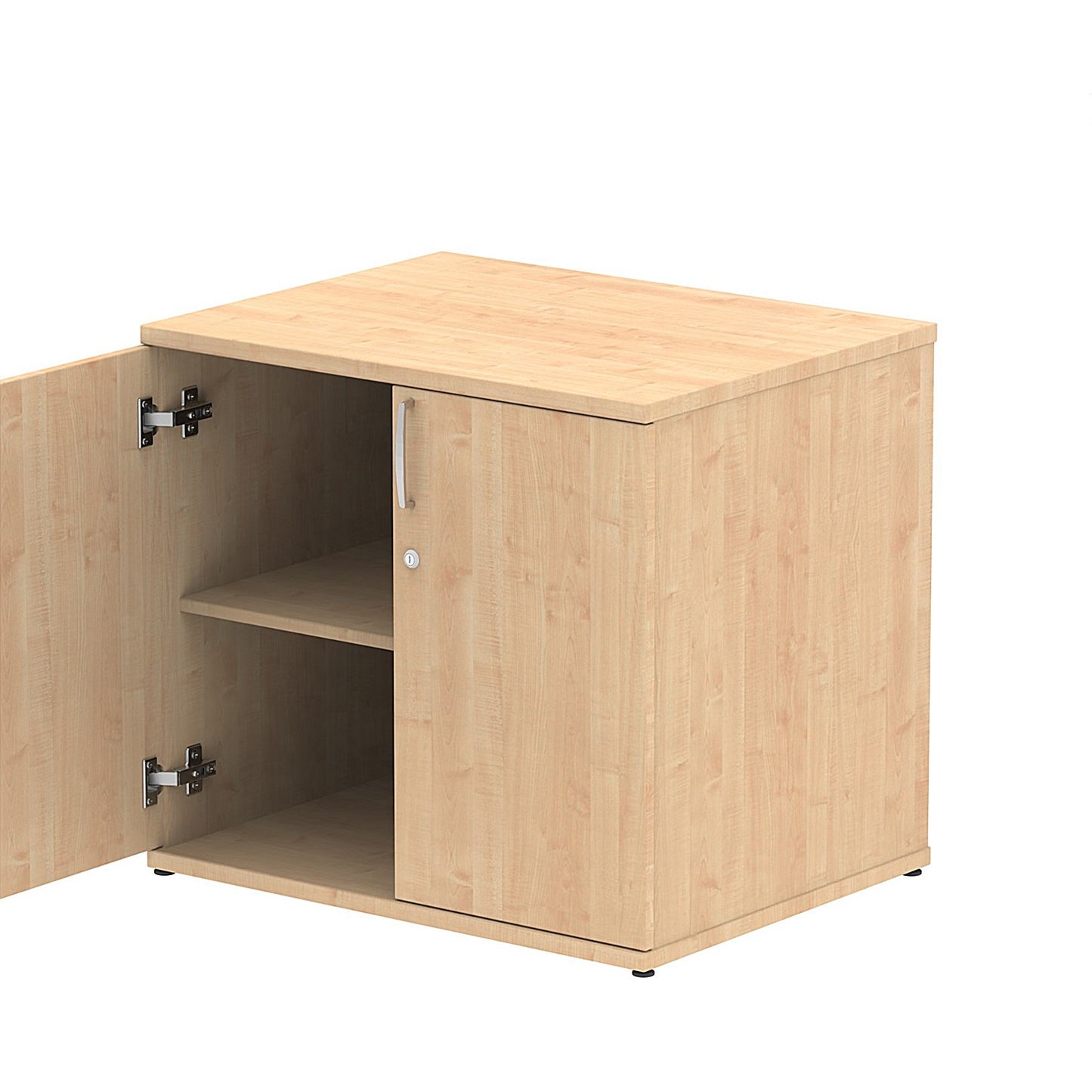 Impulse Desk High Cupboard, 1 Shelf, 730mm High, Maple