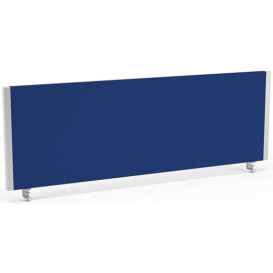 Impulse Evolve Desk Screen, 1200x400mm, Silver Frame, Blue