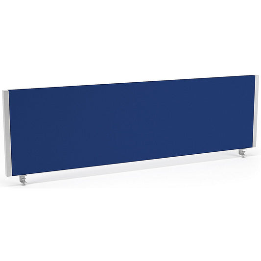 Impulse Evolve Desk Screen, 1400x400mm, Silver Frame, Blue